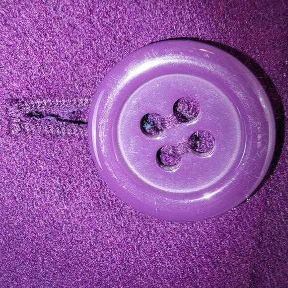 Tulle Anthropologie Purple Wool Blend Peacoat Jacket Size Medium - Picture 4 of 9